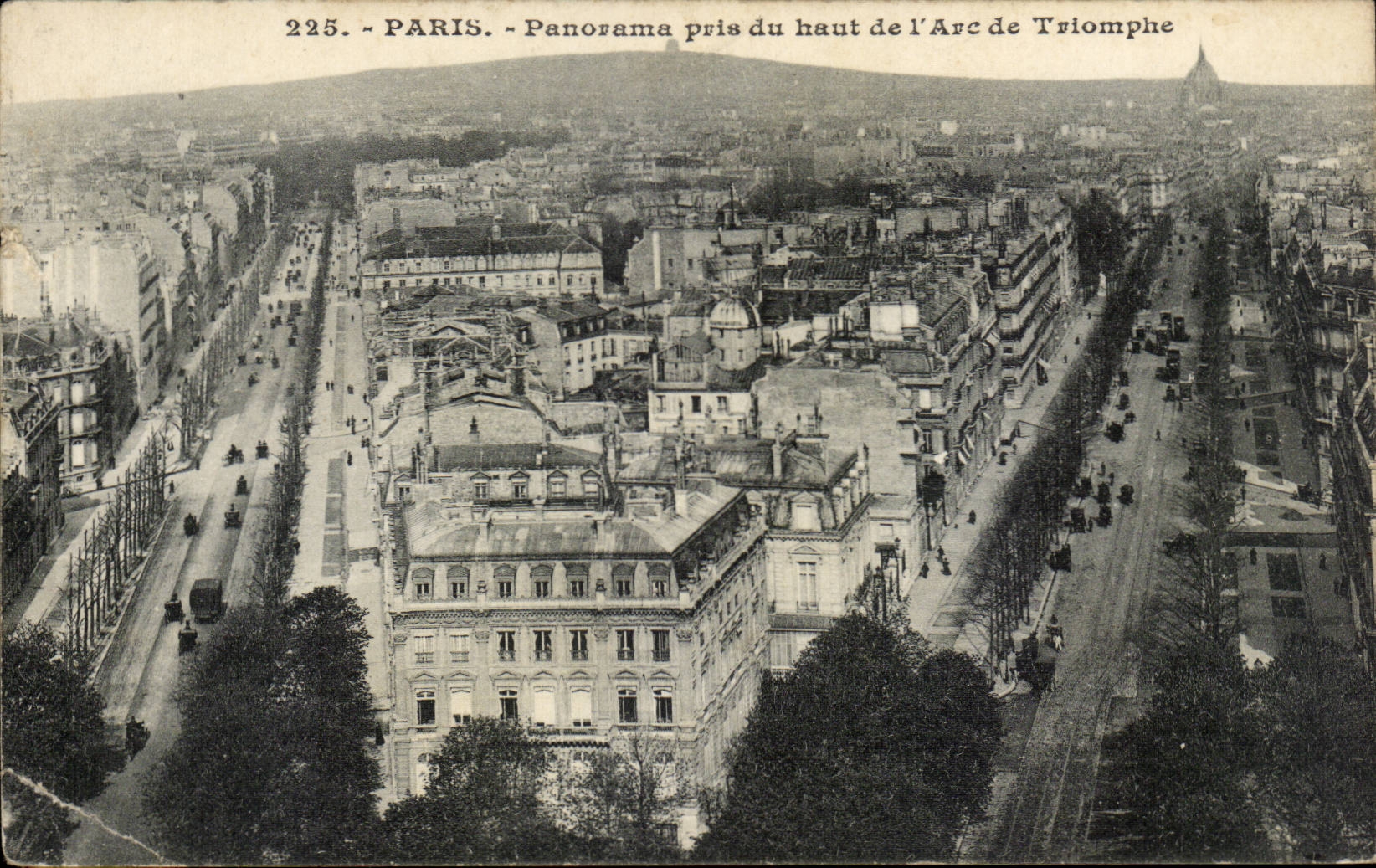 Paris CPA Panorama pris du haut de l'arc de triomphe