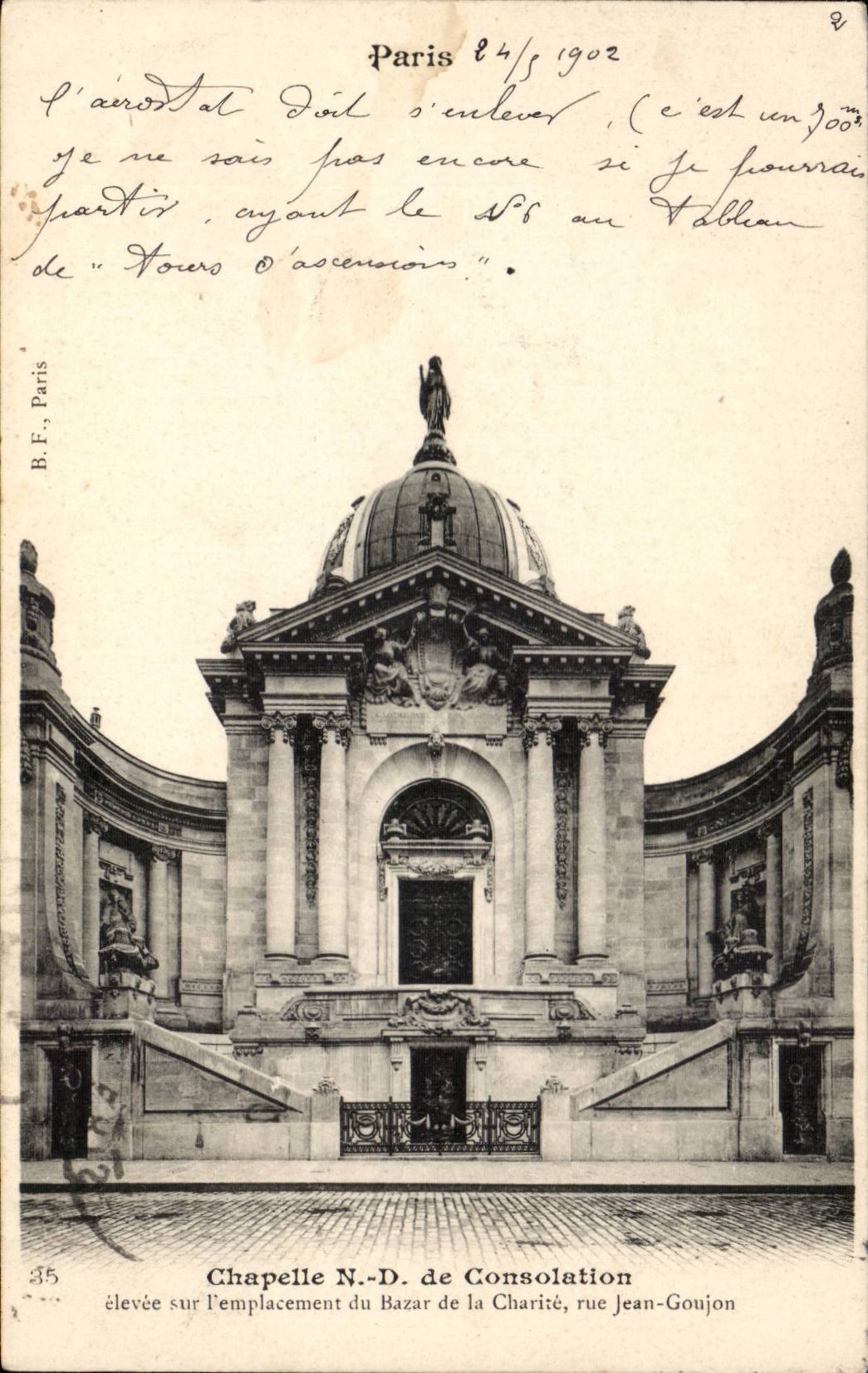 Paris CPA Chapelle ND de la Consolation Bazar de la charite Rue Jean Goujoin