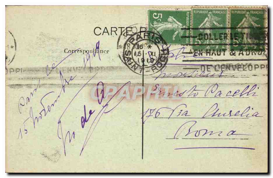 Paris CPA Bois de Boulogne La ferme du Pre Catelan — Rückseite