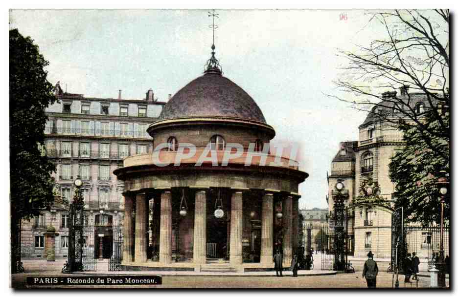 Paris CPA Rotonde du parc Monceau