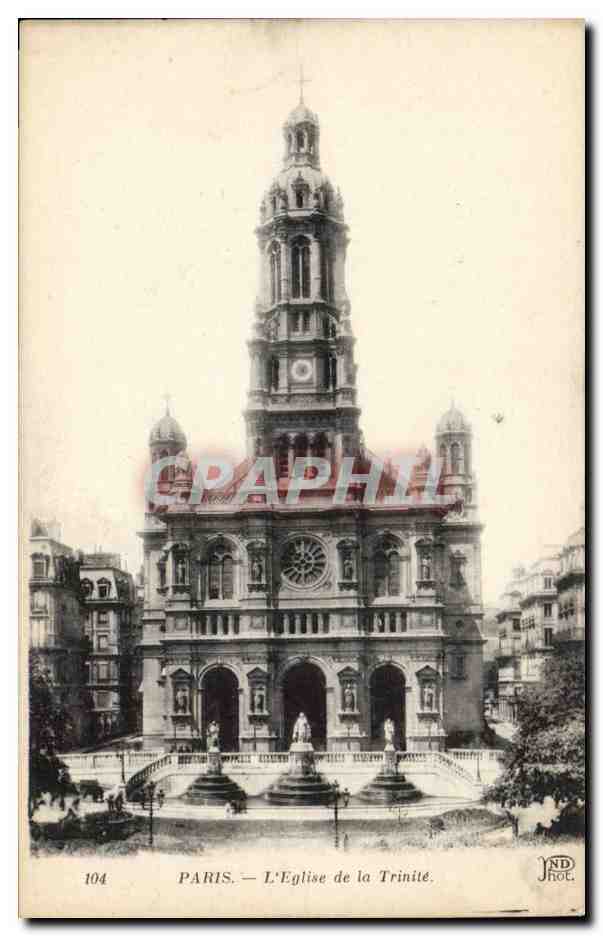 Paris CPA L'eglise de la Trinite