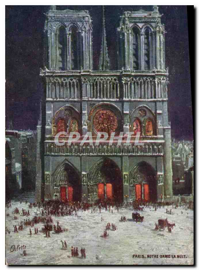 Paris CPA Notre Dame la Nuit