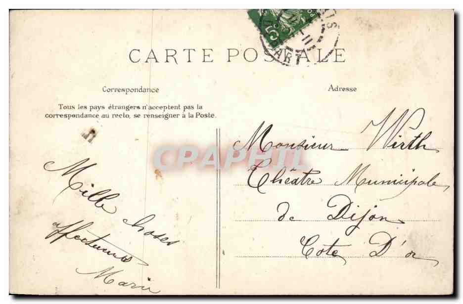 Paris CPA Boulevard — Rückseite