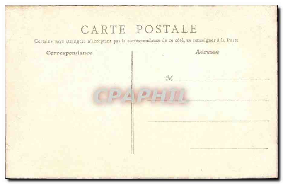 Paris CPA Guy de Maupassant Statue — Verso