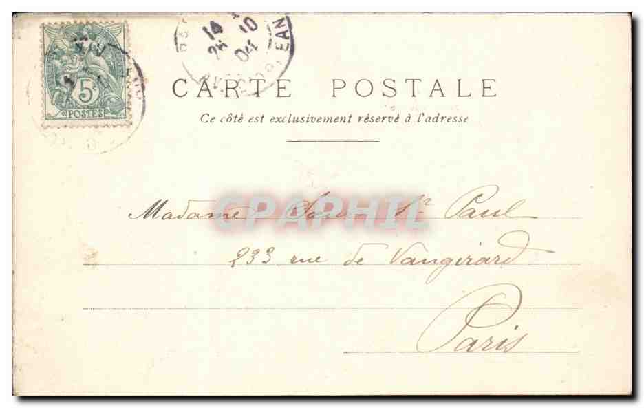 Paris CPA Notre dame — Rückseite