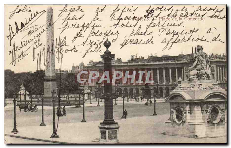 Paris CPA Place de la Concorde