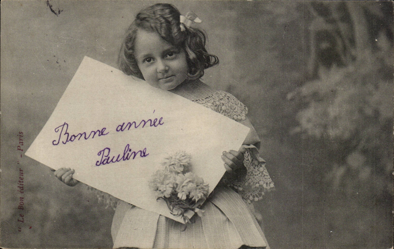 CPA Fantaisie Enfant Bonne Annee Pauline
