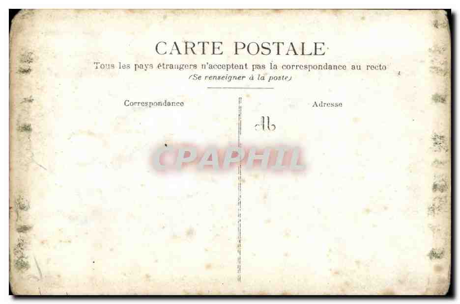 CPA Fantaisie Homme Militaria (uniforme) — Rückseite