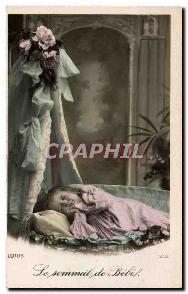CPA Fantaisie Enfant Le sommeil de bebe
