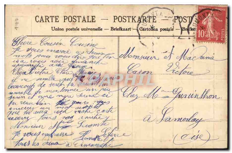 CPA Fantaisie Fleurs Amities — Back