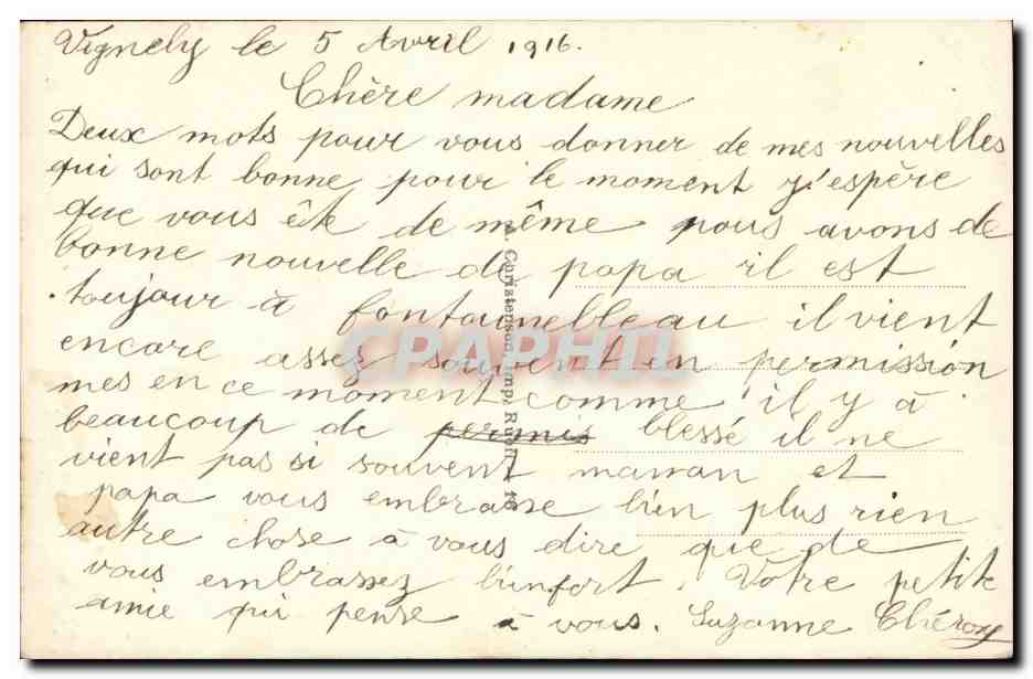 CPA Fantaisie Fleurs  — Rückseite