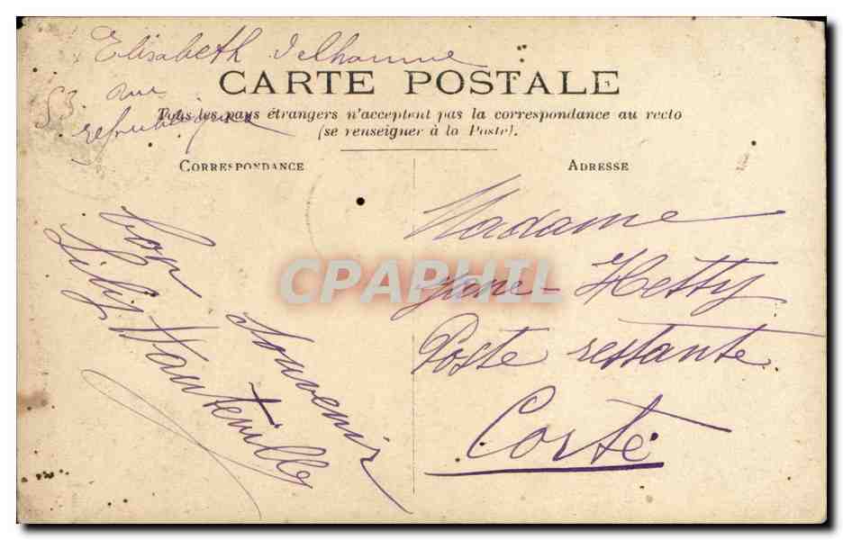 CPA Fantaisie Femme  — Verso