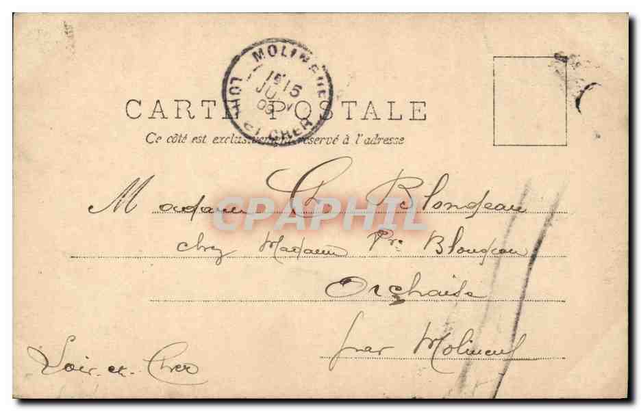 CPA Fantaisie Homme La paresse Pierrot — Verso