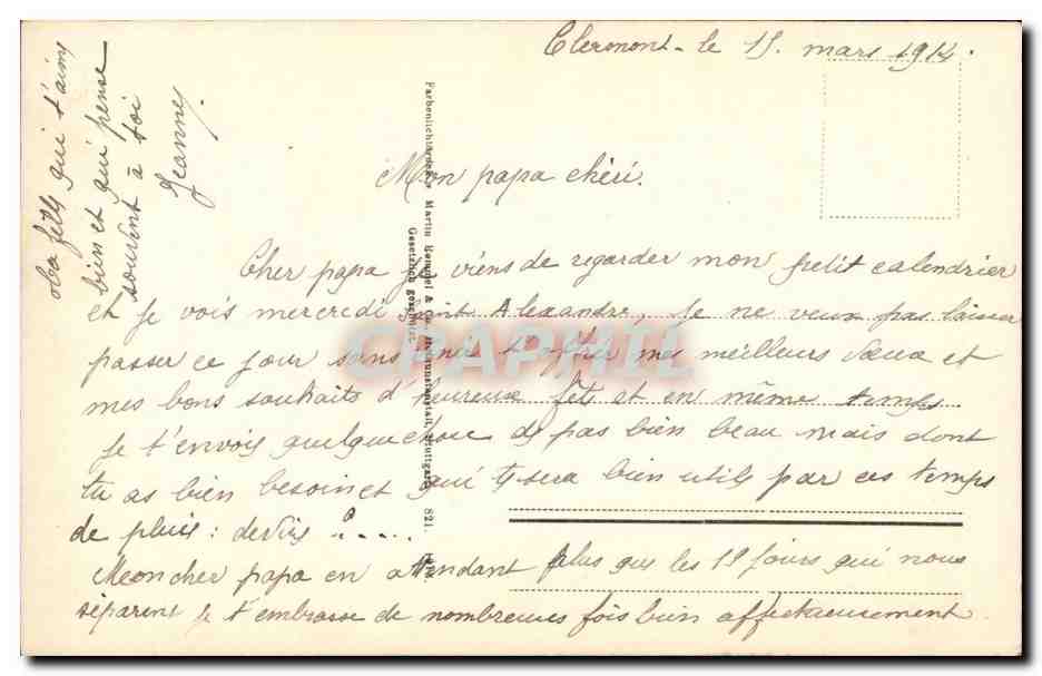 CPA Fantaisie Fleurs Roses — Verso