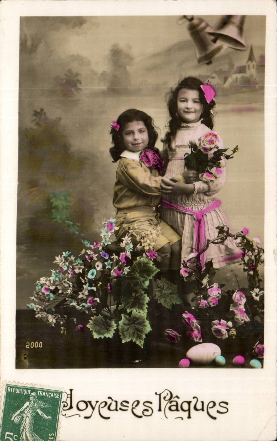 CPA Fantaisie Enfants Joyeuses Paques