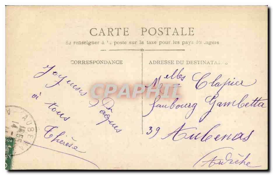 CPA Fantaisie Enfants Joyeuses Paques — Rückseite