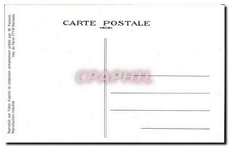 REPRODUCTION Carte Fantaisie La Patrie Journal Femme — Verso