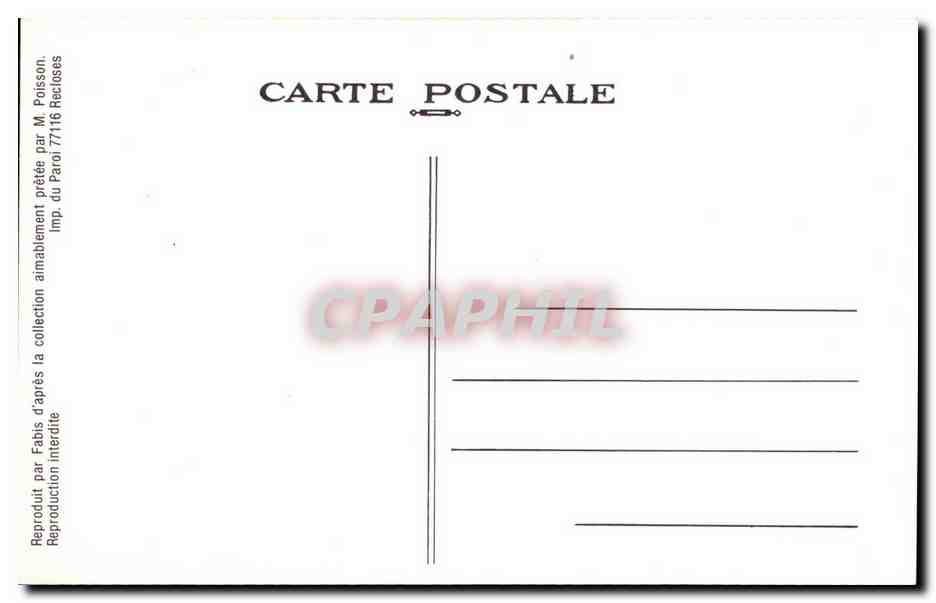 REPRODUCTION Carte Fantaisie Le Figaro Femme — Rückseite
