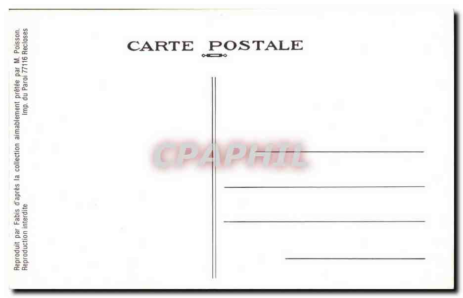 REPRODUCTION Carte Fantaisie L'intransigeant Homme Journal — Rückseite