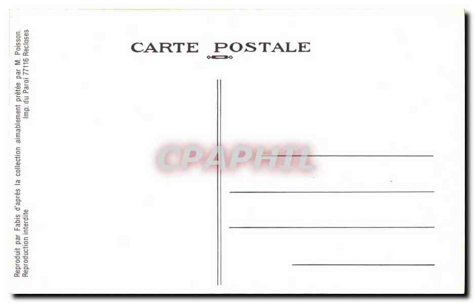 REPRODUCTION Carte Fantaisie Journal Femme L'aurore — Back