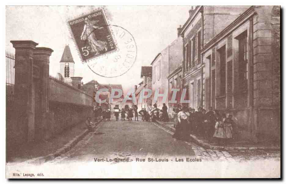 REPRODUCTION Vert le Grand Rue St Louis Les ecoles