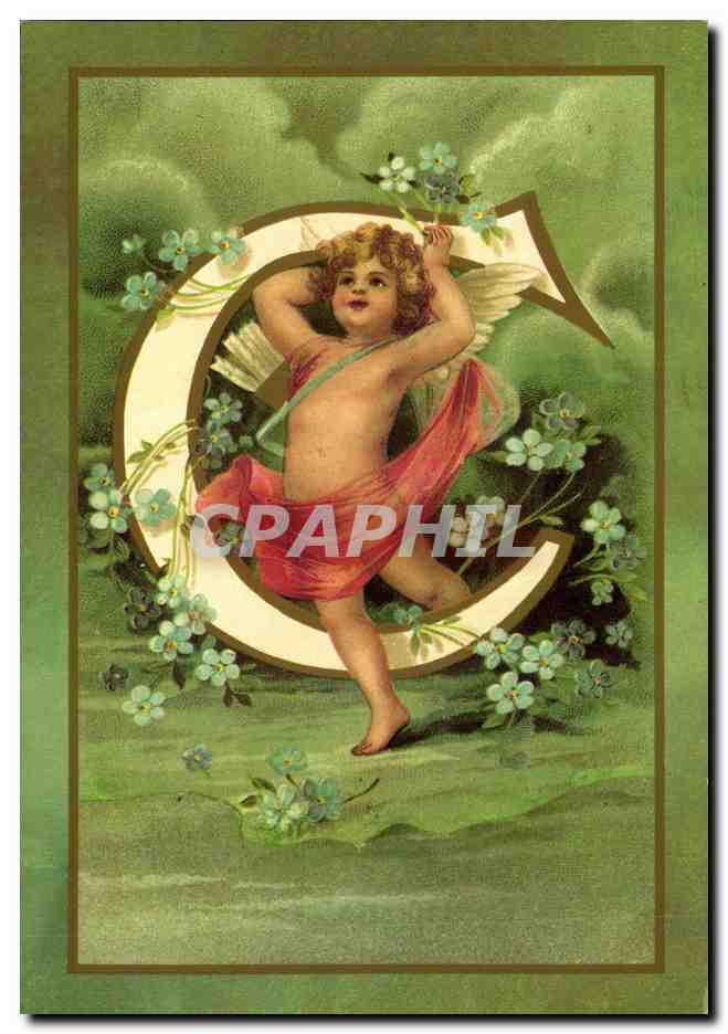 REPRODUCTION FAntaisie Ange Angel Enfant Lettre C L'alphabet des Angelots