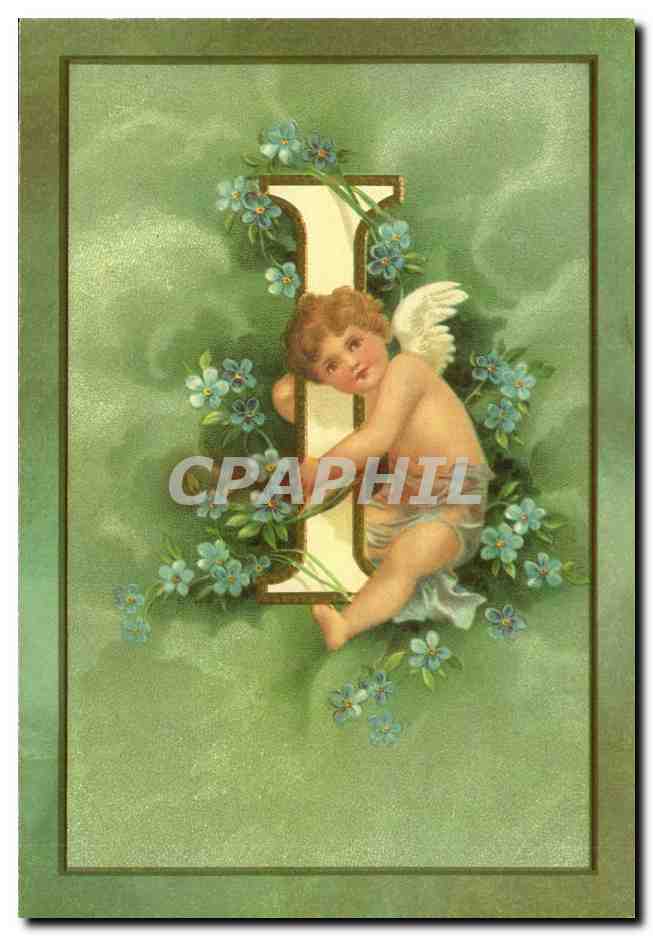 REPRODUCTION FAntaisie Ange Angel Enfant Lettre I L'alphabet des Angelots