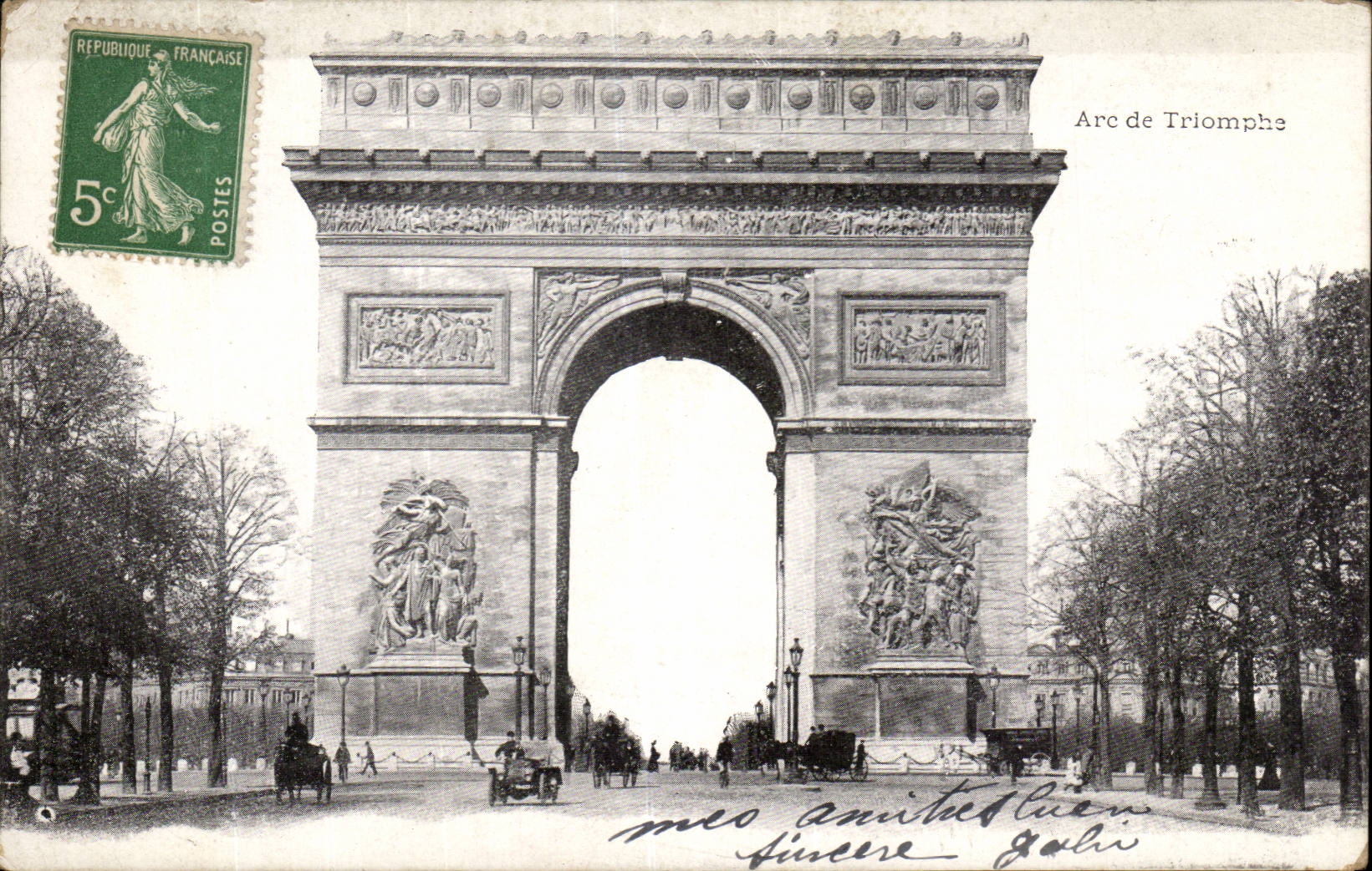 Paris CPA Arc de Triomphe