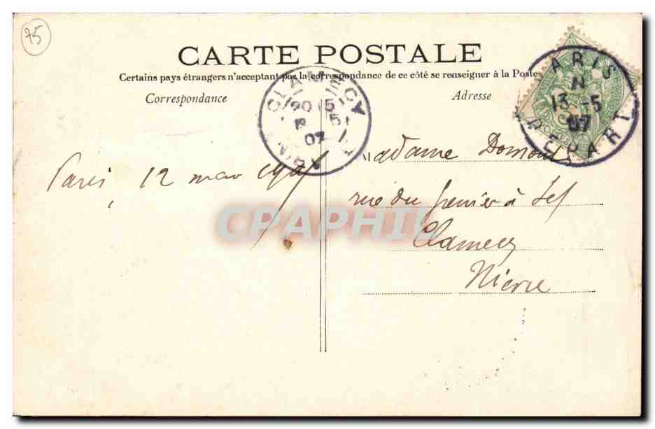 Paris CPA Le Trocadero — Rückseite