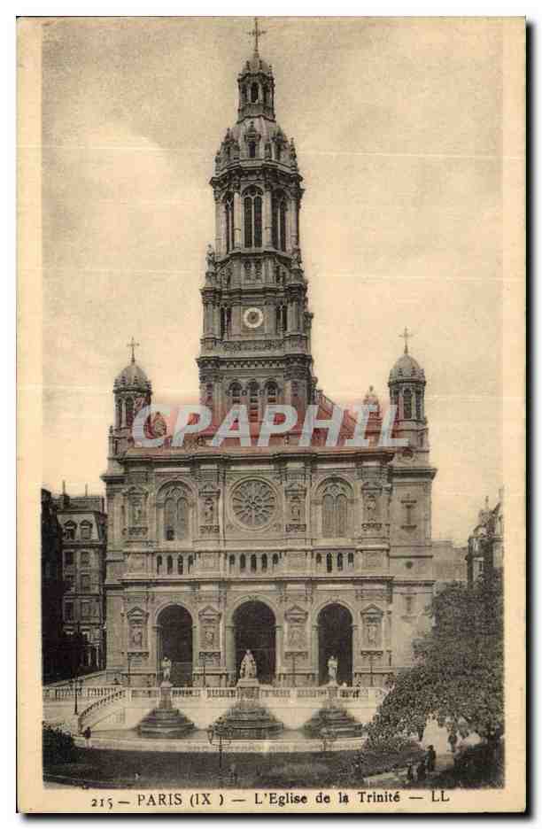 Paris CPA L'eglise de la Trinite