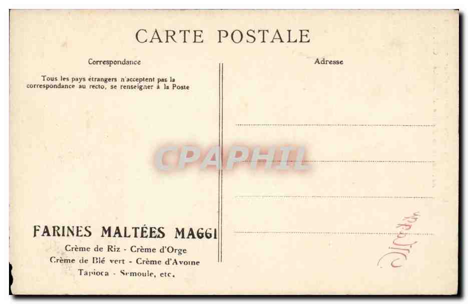 Paris CPA Val de Grace Ancien palais d'Anne d'Autriche (publicite Farine Maggi) — Rückseite