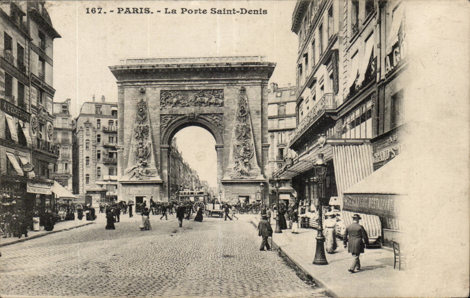 Paris CPA La porte Saint Denis