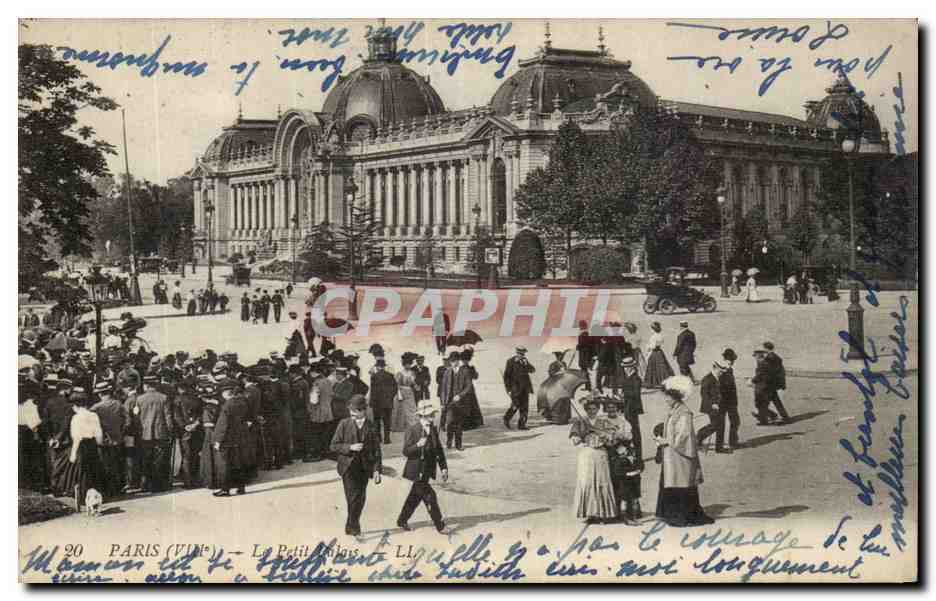 Paris CPA Le petit palais (caleches exposition 1900)