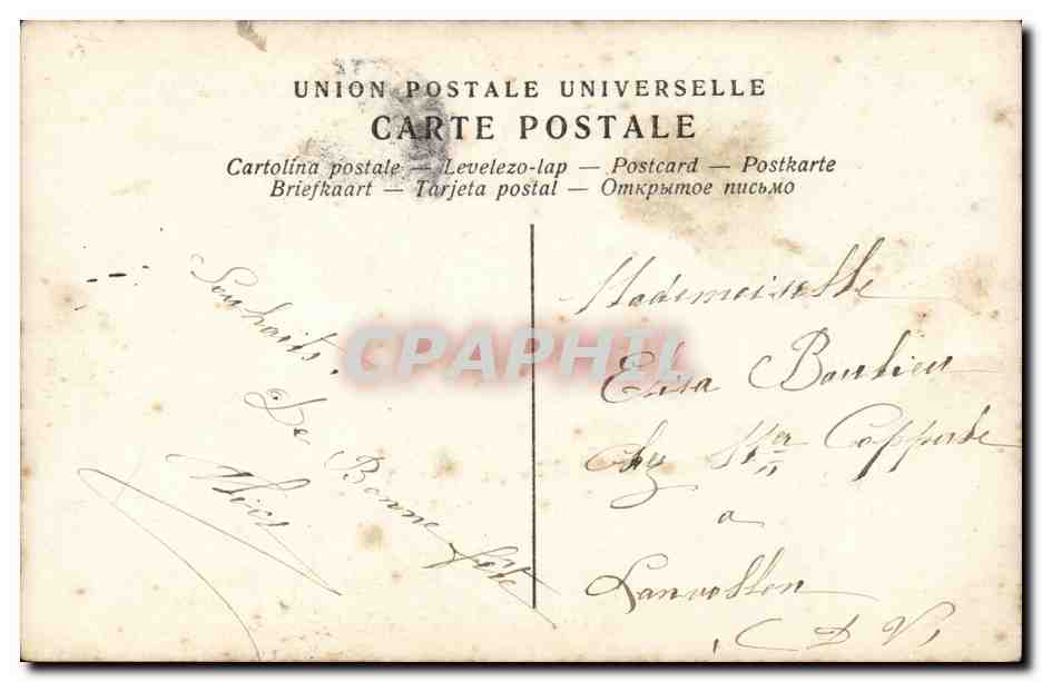 Jeune femme souriante — cadre floral — éditeur Paris, n° 132 — Verso