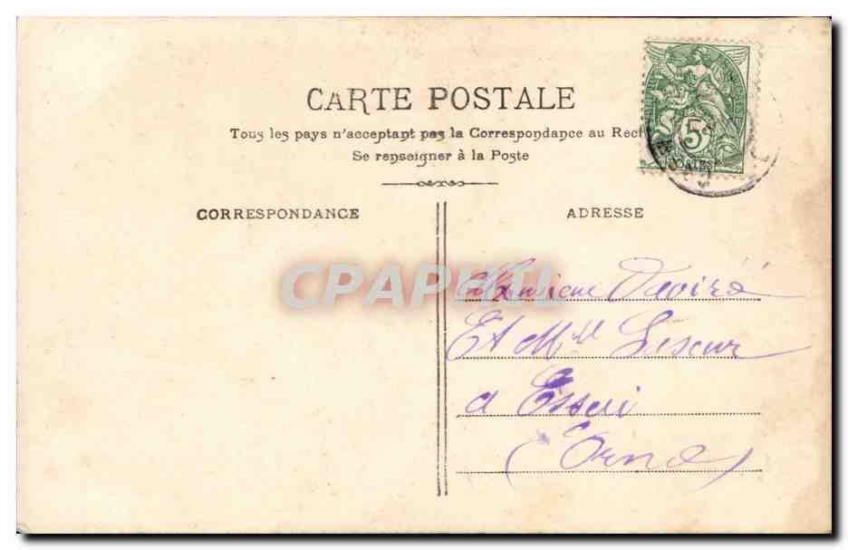 Nouvelle de mariage — couple en tenue nuptiale — E.L.D. n°4151 — Verso