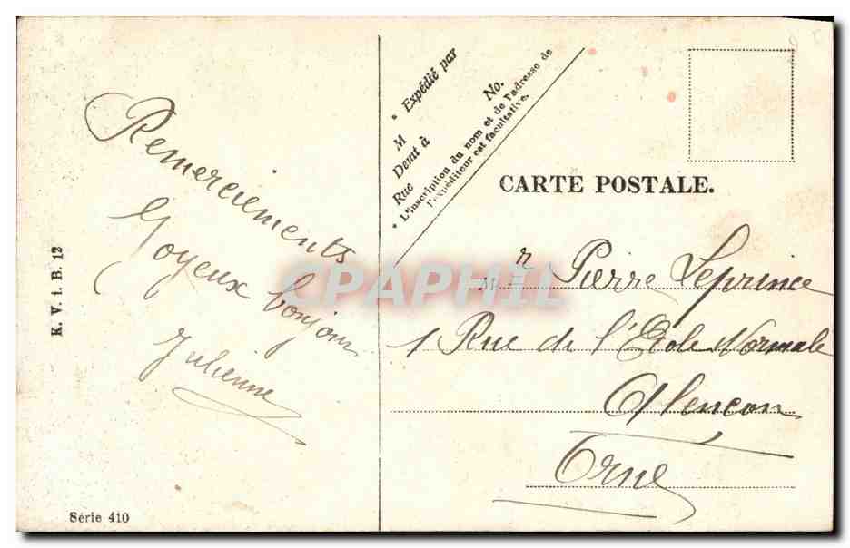 CPA Fantaisie Enfants — Rückseite