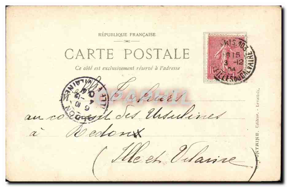 CPA Fantaisie paysage — Verso