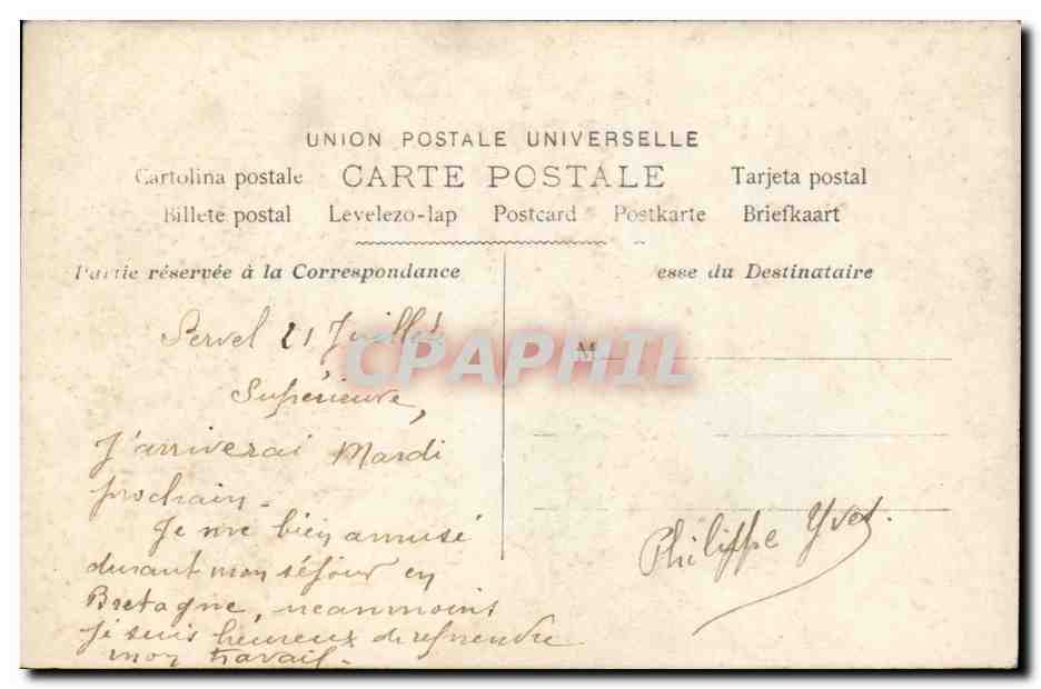 CPA Fantaisie Fleurs — Rückseite