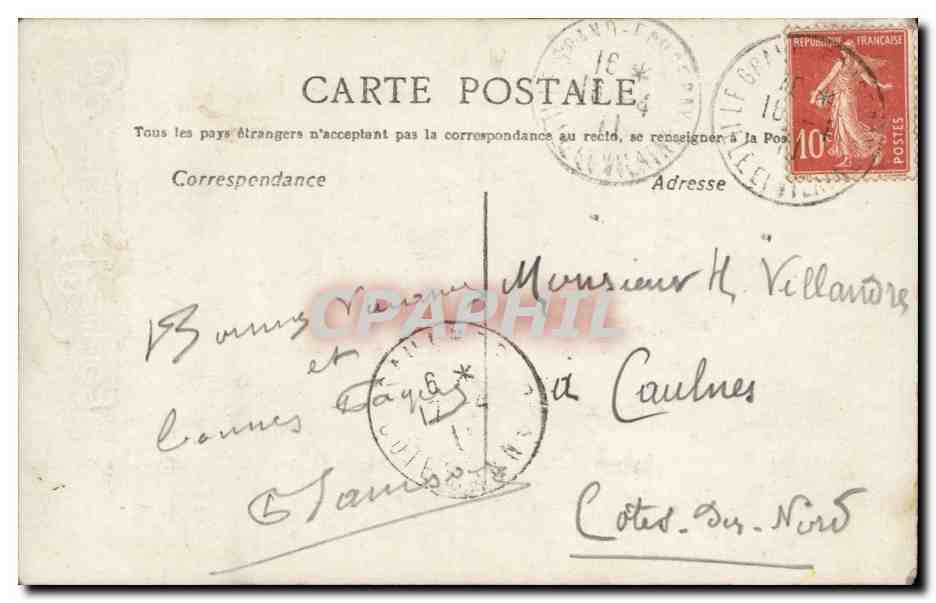 CPA Fantaisie Enfant Joyeuses Paques (poule) — Rückseite