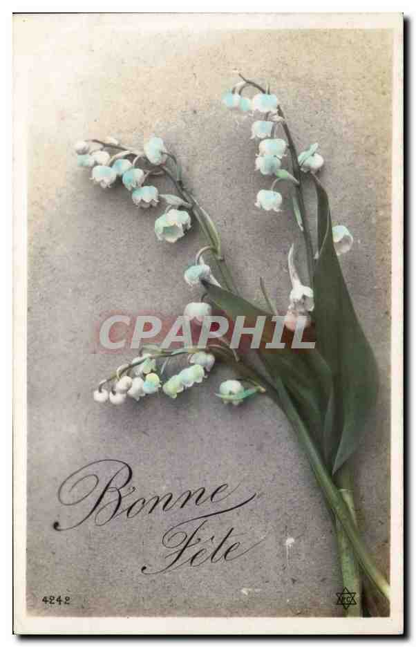 CPA Fantaisie Muguet Bonne fete Fleur