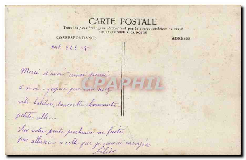 CPA Fantaisie Femme — Rückseite