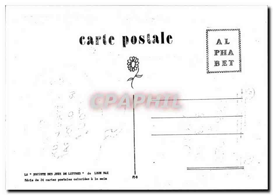 CPM lettre F Il etait une f ois en alphabet — Rückseite