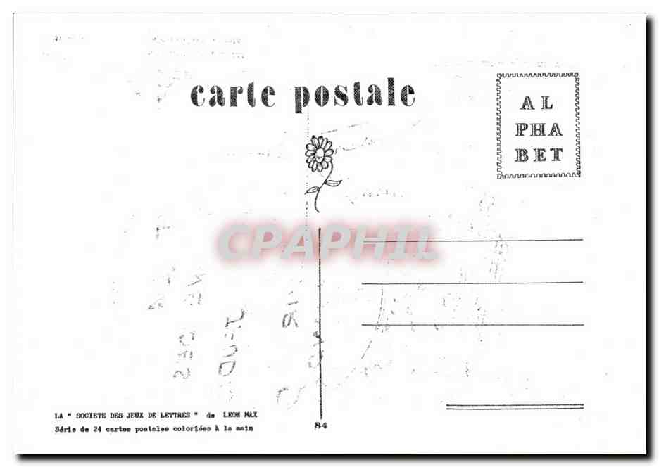 CPM lettre I Moi je relechis toujours a tete reposee — Rückseite