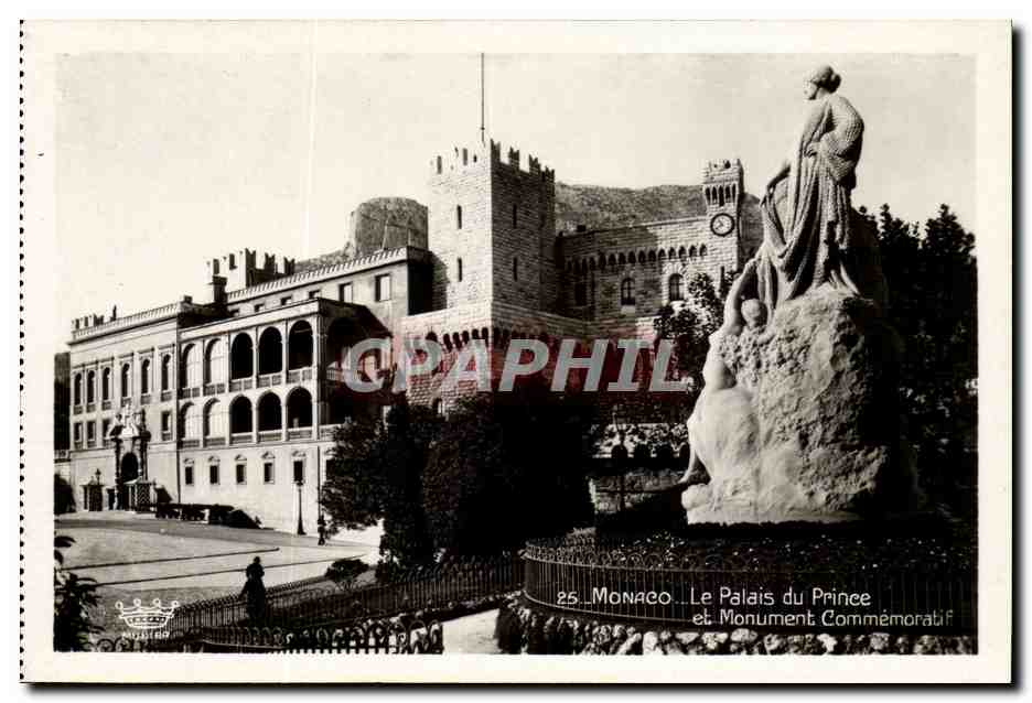 CPM principaute de Monaco Le palais du prince et le monument commemoratif