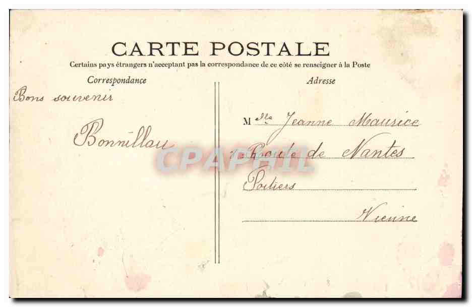 Paris CPA Bois de Boulogne La ferme du Pre Catelan — Rückseite