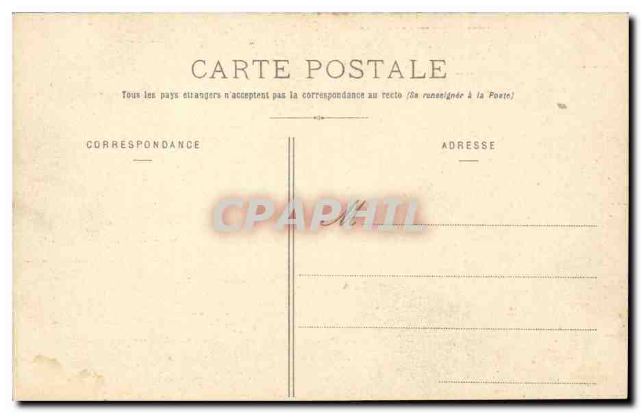 Paris CPA Bois de Boulogne Chateau de Bagatelle — Rückseite