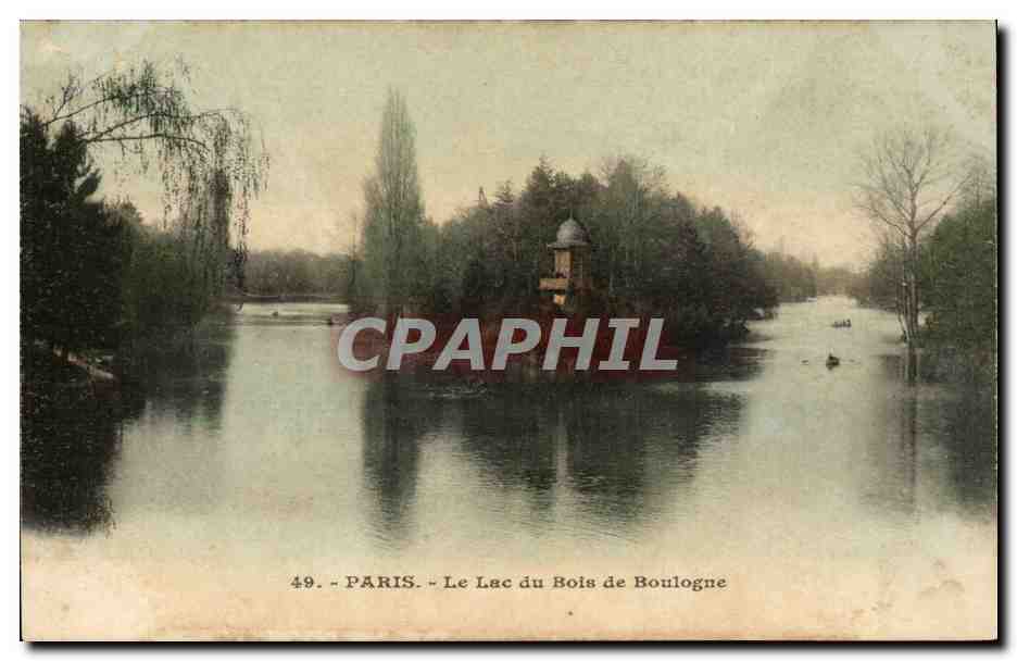 Paris CPA Bois de Boulogne Le lac