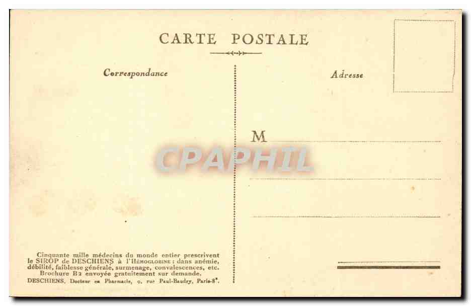 Paris CPA Arc de Triomphe — Rückseite