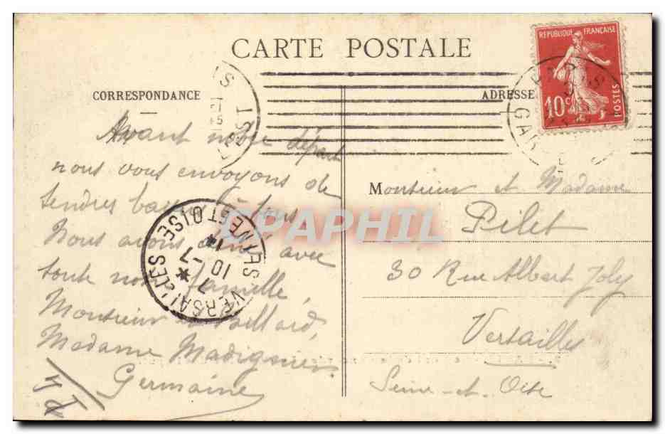 Paris CPA Le pont de la Concorde La chambre des deputes (Tour Eiffel) — Rückseite