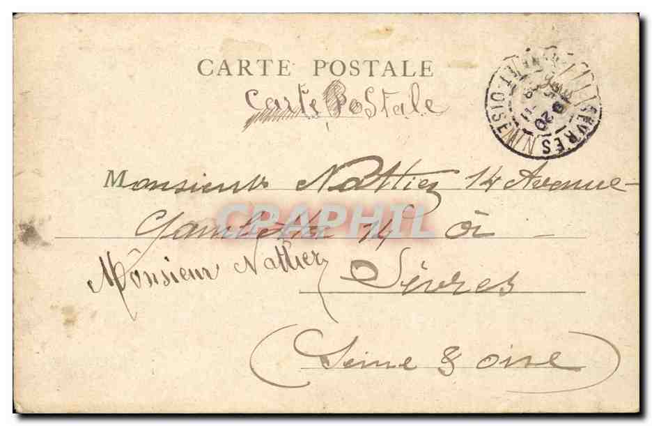Paris CPA La conciergerie Tribunal de commerce — Rückseite